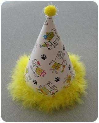 Dog Birthday Hat (Yellow Dogs)