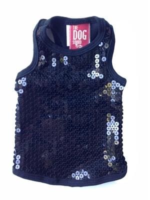 Black on the Rocks Sequin Dog Shirt