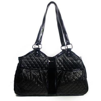 Black Quilted Luxe Metro Dog Carrier