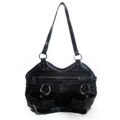 Black Quilted Luxe Metro Dog Carrier