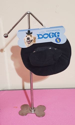 Black Studded Cowboy Dog Hat