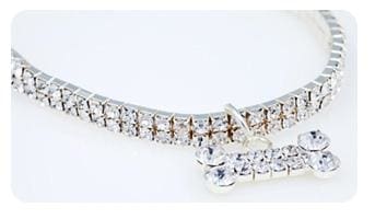 Bling Bone Dog Necklace