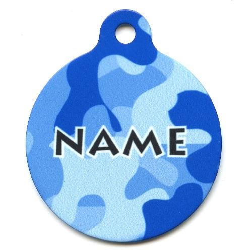 Blue Camo Pet Tag