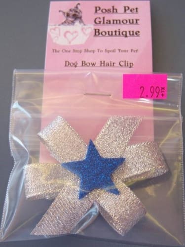 Blue Star Dog Hair Barrette