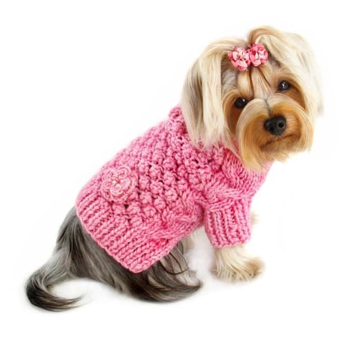 Bobble Stitch Turtleneck Dog Sweater