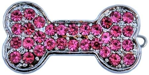 Dog Bone Crystal Hair Barrette