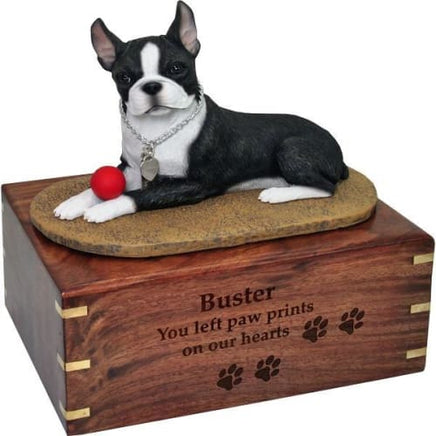 Boston Terrier with Ball Urn