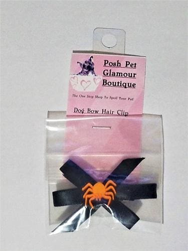 Dog Hair Bow - Orange Spider