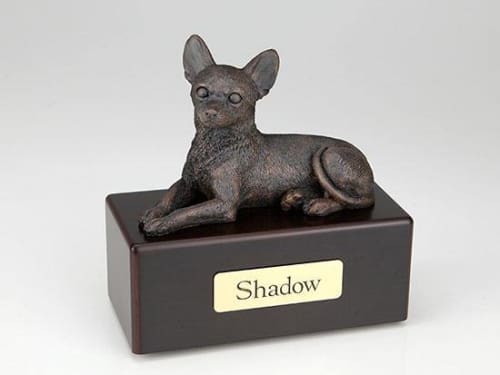 Bronze Dog Urn - Chihuahua