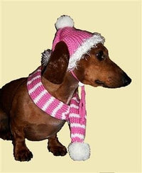 Thumbnail for Dog Hat and Scarf Set - Bubblegum Pink