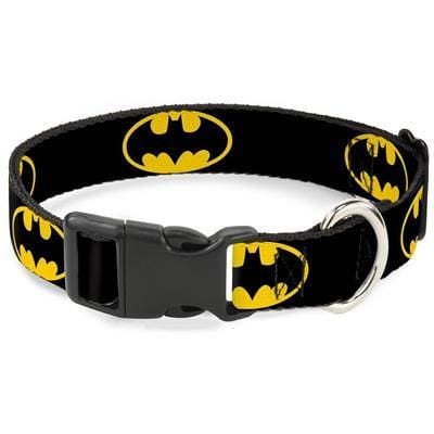 Buckle-Down Batman Shield Black Yellow Clip Collar