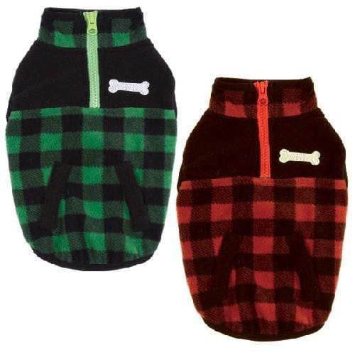 Buffalo Plaid Fleece Dog Jacket