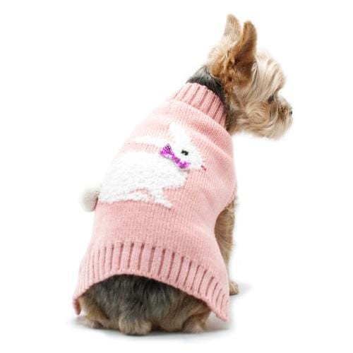 Bunny Pom Dog Sweater