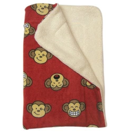 Burgundy Silly Monkey Ultra Plush Blanket