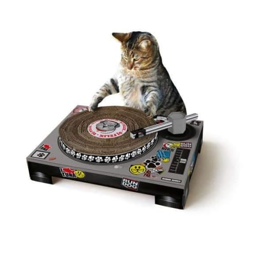 Cat Scratching Mat DJ Turntable