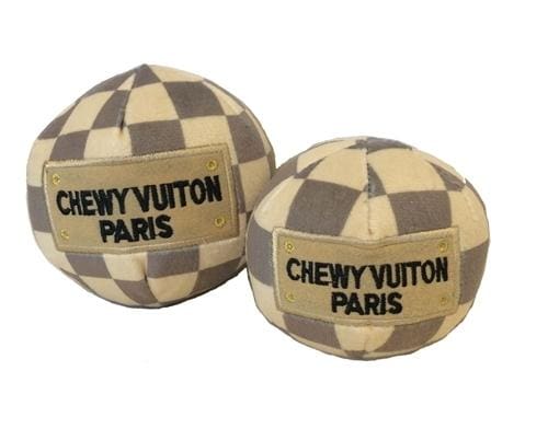 Checker Plush Ball Dog Toy