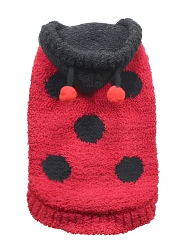 Chenille LadyBug Dog Sweater