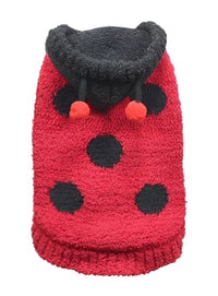 Thumbnail for Chenille LadyBug Dog Sweater