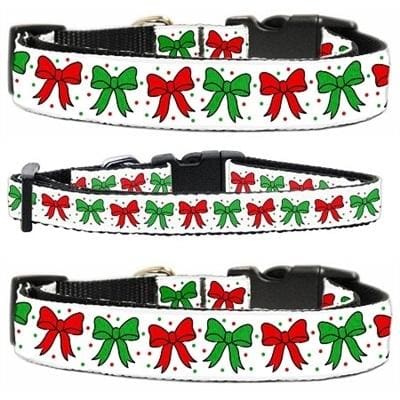Christmas Bows Nylon Ribbon Collar