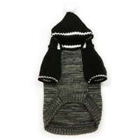 Thumbnail for Contrast Hoodie Dog Sweater - Black