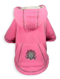 Thumbnail for Crest Fleece Dog Hoodie - Pink