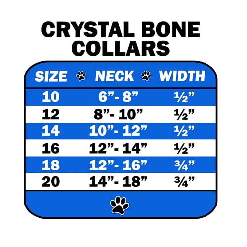 Croc Crystal Bone Dog Collar