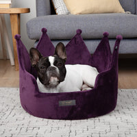 Thumbnail for Crown Dog & Cat Fun Bed Cloud Prive Collection - Royal Purple