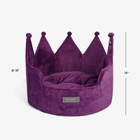 Thumbnail for Crown Dog & Cat Fun Bed Cloud Prive Collection - Royal Purple