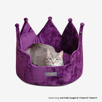 Thumbnail for Crown Dog & Cat Fun Bed Cloud Prive Collection - Royal Purple