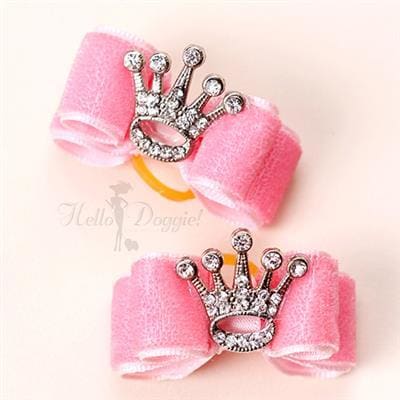 Crystal Crown Dog Hair Bow