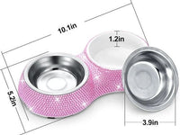 Thumbnail for Crystal Dining Dog Bowls - Pink