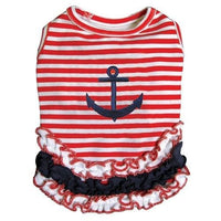 Thumbnail for Cute Striped Sailor Shirt with Ruffles