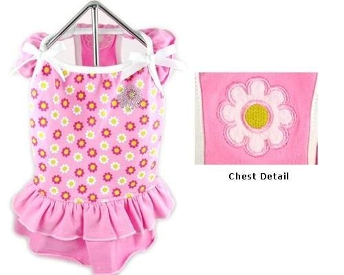 Daisies Pink Dog Dress