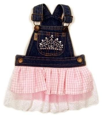 Denim Tiara Dog Dress