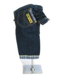 Thumbnail for Designer Dog Jeans Blue Yellow Plaid Trim