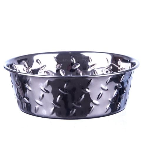 Diamond Plate Dog Bowls