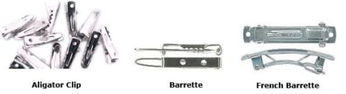 Diamond Dog Hair Bow Barrette