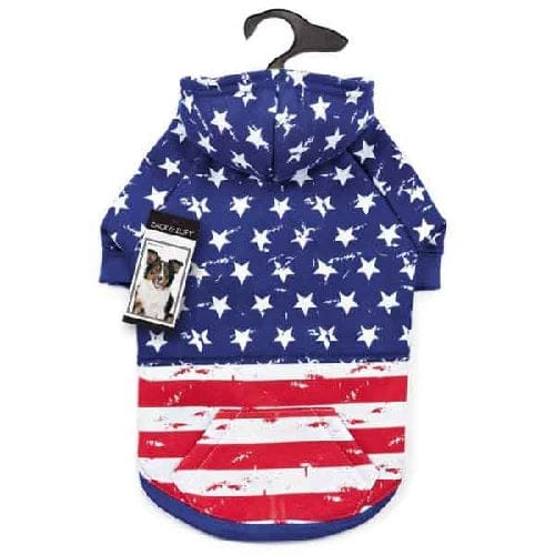 Distressed American Flag Dog Hoodie