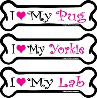 Dog Breed Bone Magnets