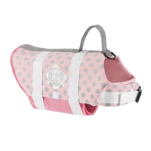 Dog Life Jacket- Pink/Silver