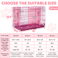 Thumbnail for Pink Wire Dog Crate