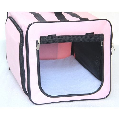 Dual - Expandable Wire Travel Pet Carrier Crate