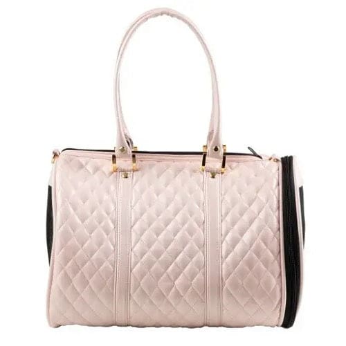 Duffel - Pink Quilted Dog Carrier
