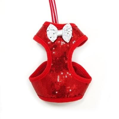 Easy Go Sequins Red Dog Harness