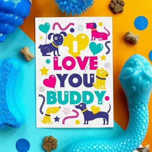 Edible Dog Card - Love You Buddy