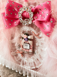 Thumbnail for Pink Feather Wicker Pet Carrier Basket