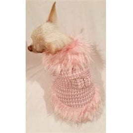 Fashionista Faux Fur Trimmed Dog Coat