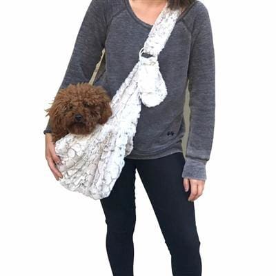 Frosted Snow Leopard Adjustable Sling Dog Bag Carrier
