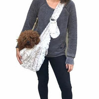 Thumbnail for Frosted Snow Leopard Adjustable Sling Dog Bag Carrier