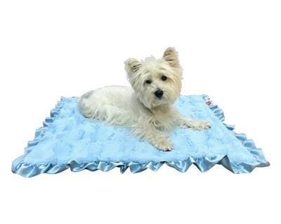 Furbaby Ruffled Dog Blanket - Blue Bella